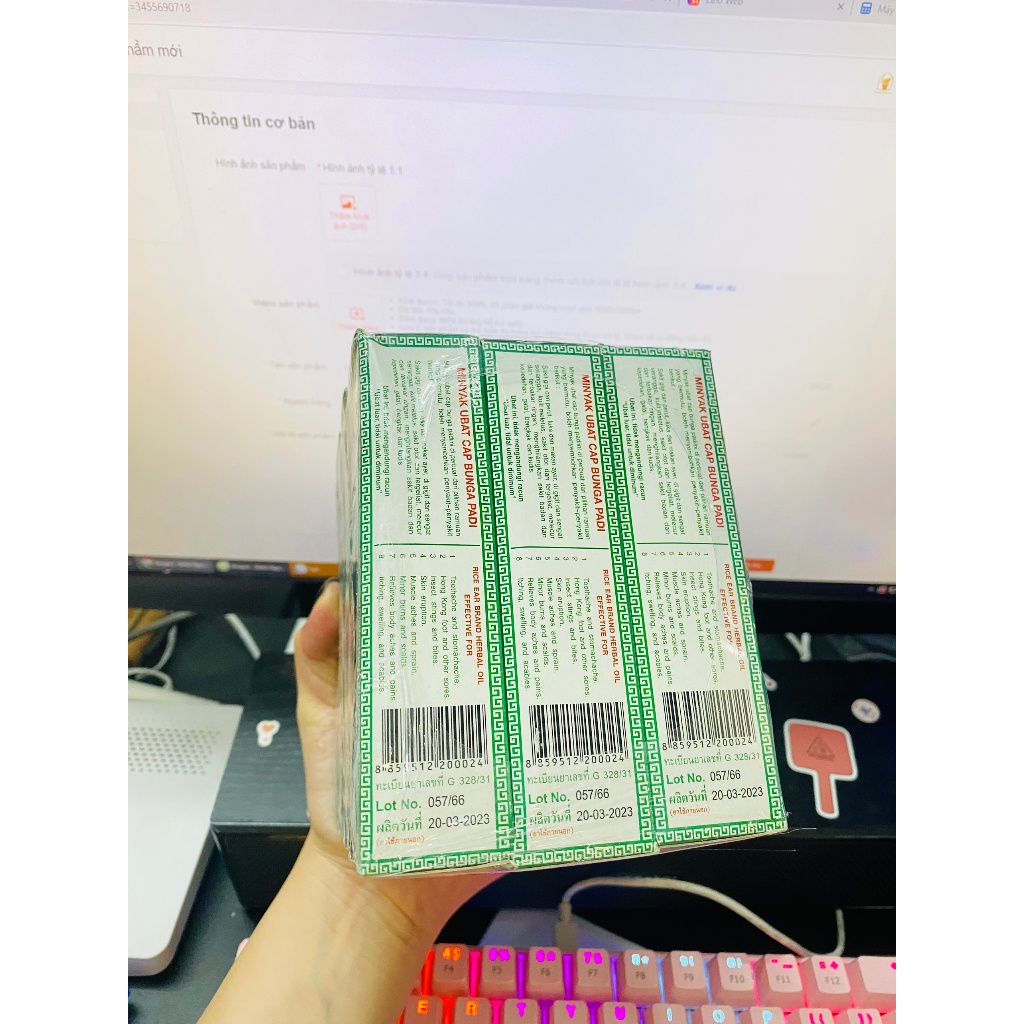 [COMBO 1 LỐ 12] Dầu bông lúa giảm đau nhức Minyak Thái Lan 24ml