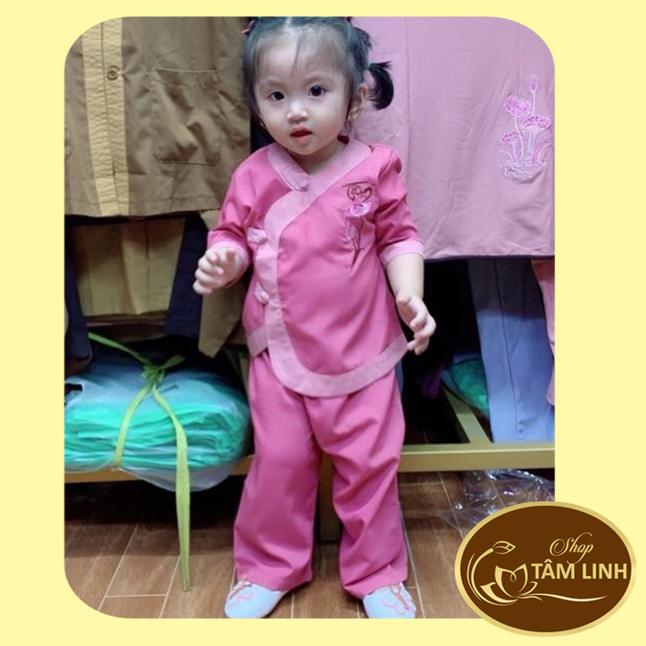 Đồ Lam Đi Chùa_Mẫu Tim Phối Cho Bé Gái