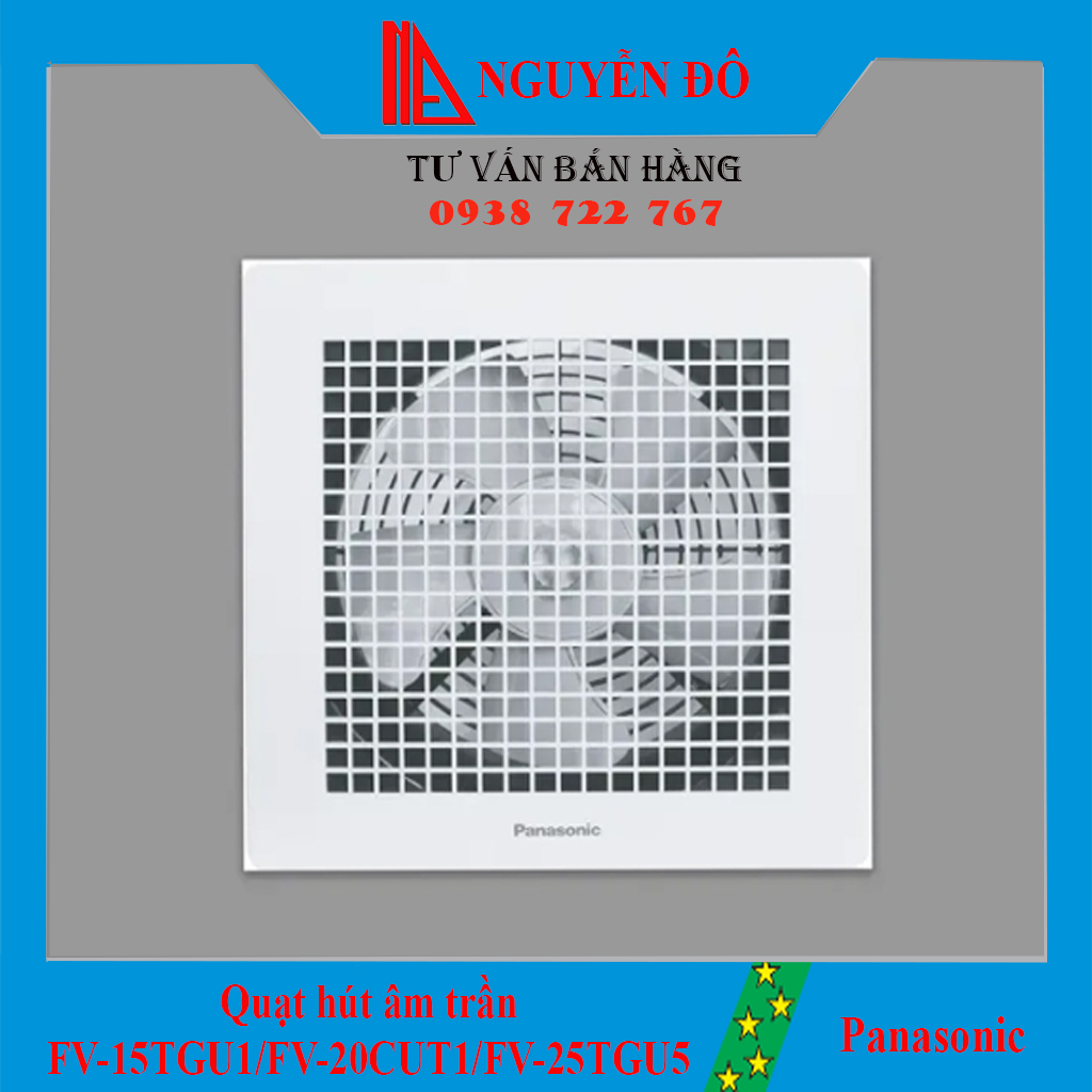 Quạt hút âm trần panasonic fv-15tgu1/fv-20cut1/fv-25tgu5, quạt hút êm, tiết kiệm điện , mang lại không khí trong lành.