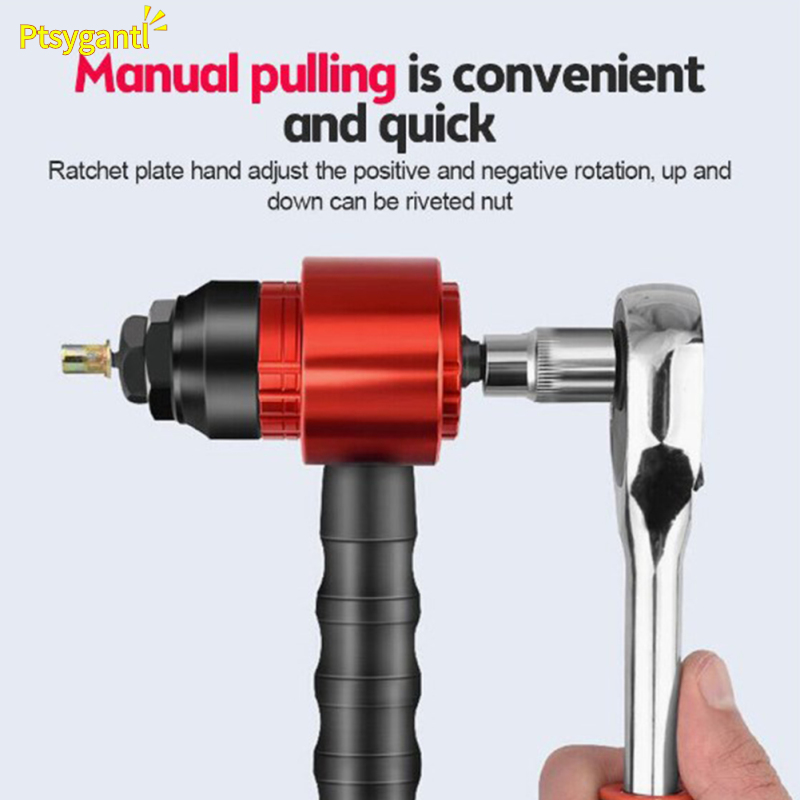 Ptsygantl Lanlan M3-m8 Electric Rivet Gun Rivet Nut Drill Bit Adapter Insert Nut Riveting Tool For Electric Drill/hand Wrench