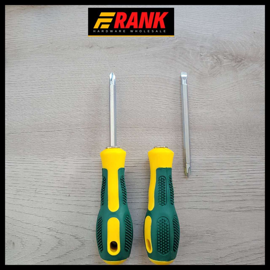 Pure Steel Philip and Flat Screwdriver 2 in 1 screw driver Tip