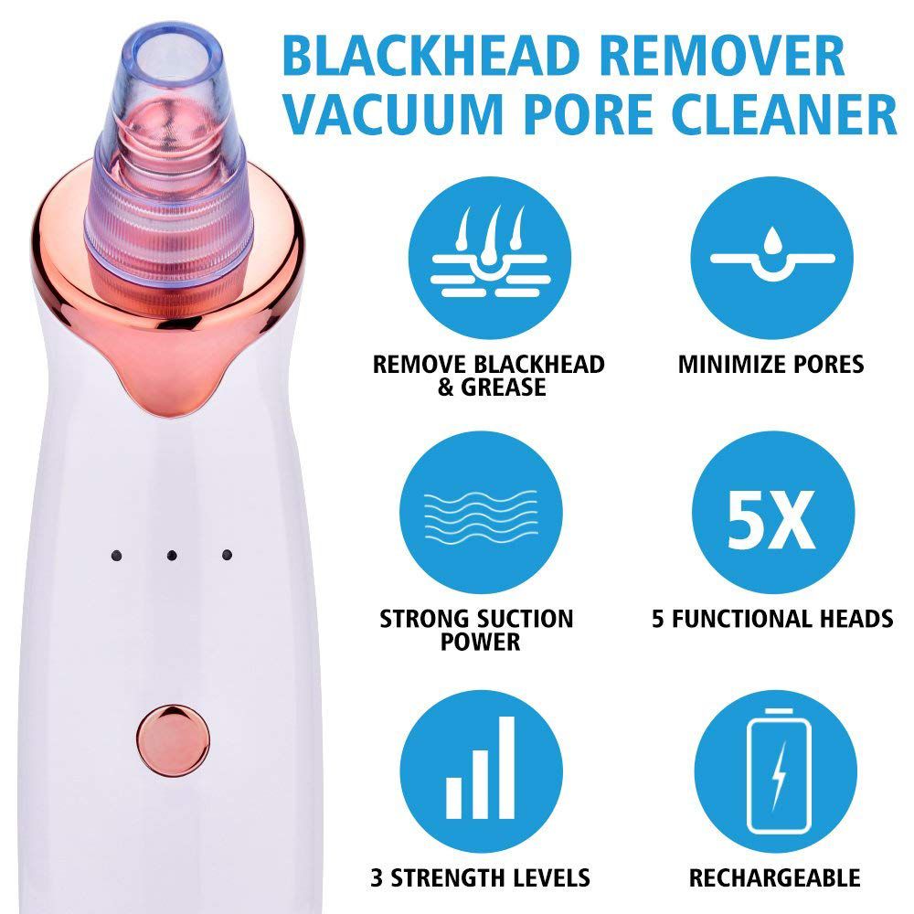 Suction Blackhead Remover Electric Vacuum Acne Extractor Pores Deeply Cleaning Tool Whitehead Multifunctional Skin Care Beauty Device. 