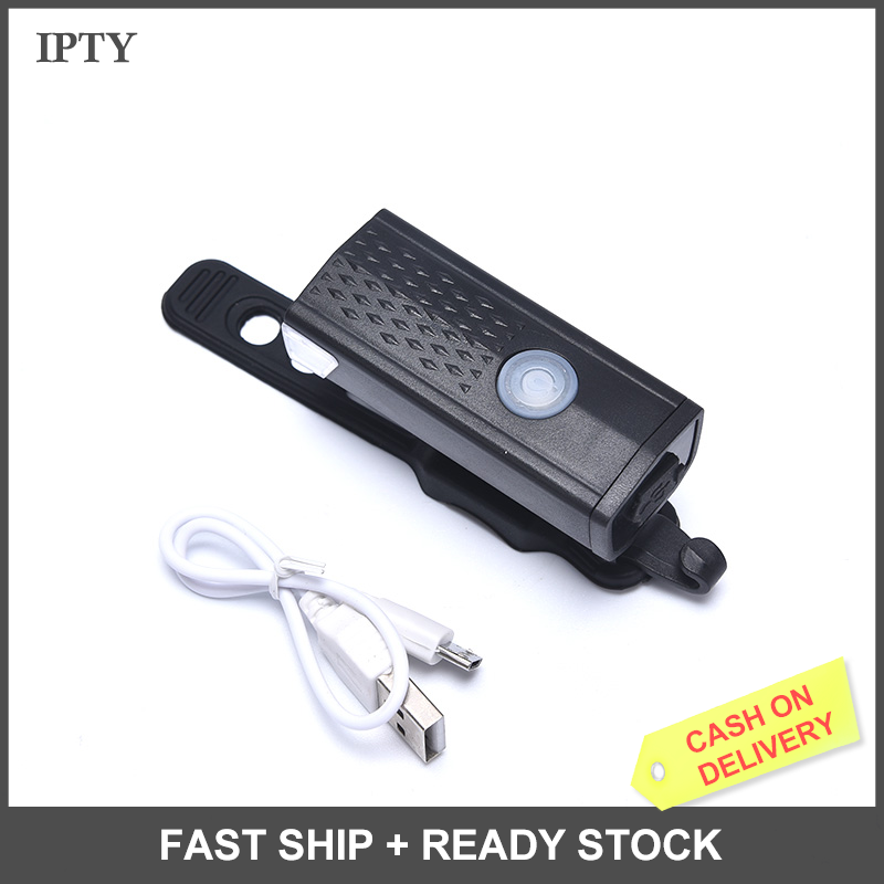 Ipty đèn led xe đạp sạc được đèn pha usb + đèn hậu cảnh báo