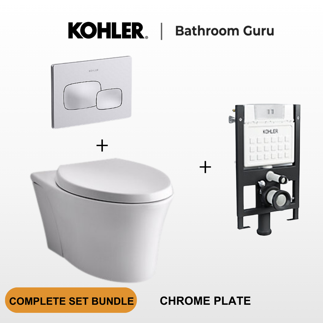 Kohler Veil Wall Hung Toilet Bowl & Complete Bundle Set 5723K0 Lazada