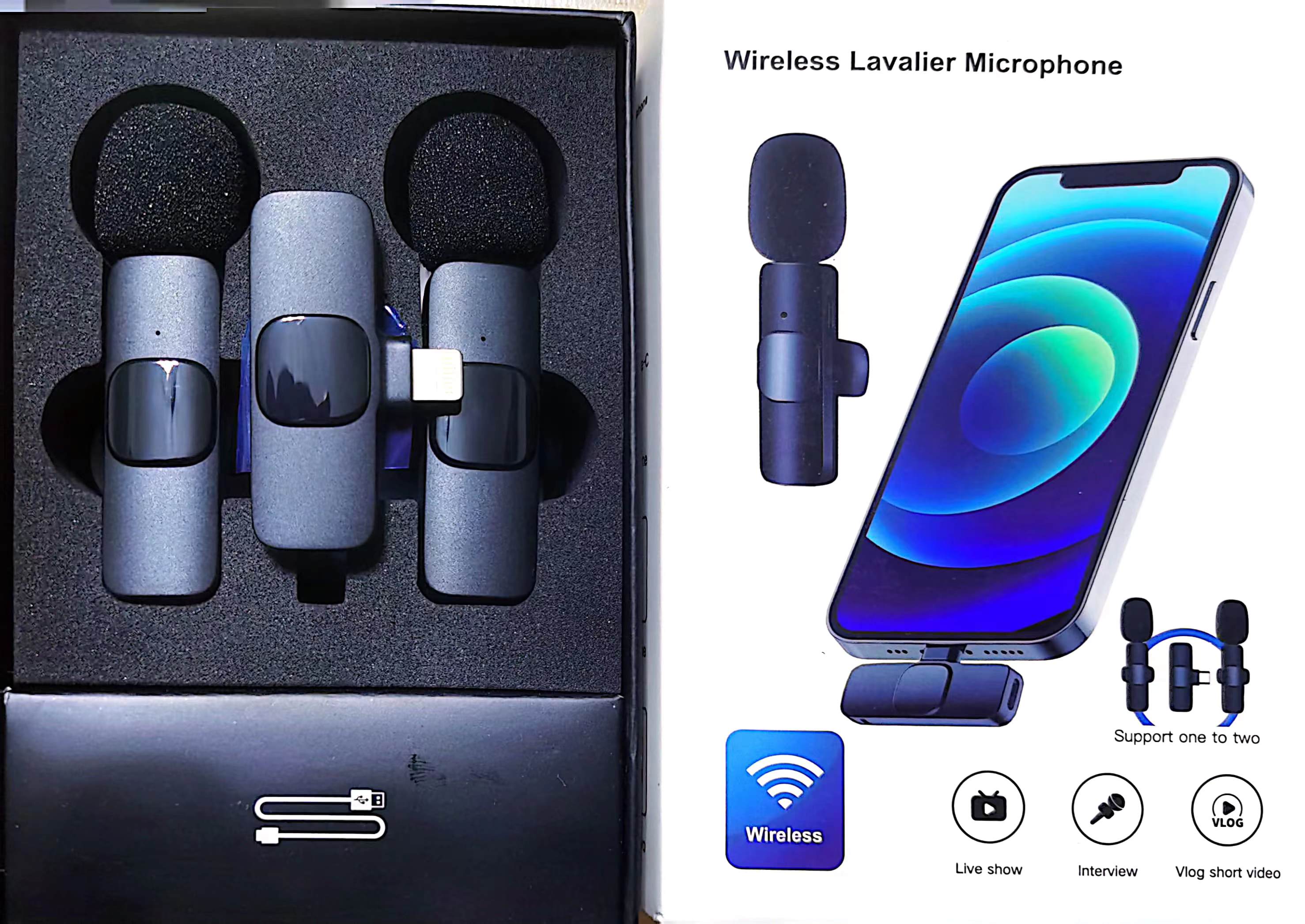 SG Wireless Lavalier Microphone TikTok Short Video Outdoor Live