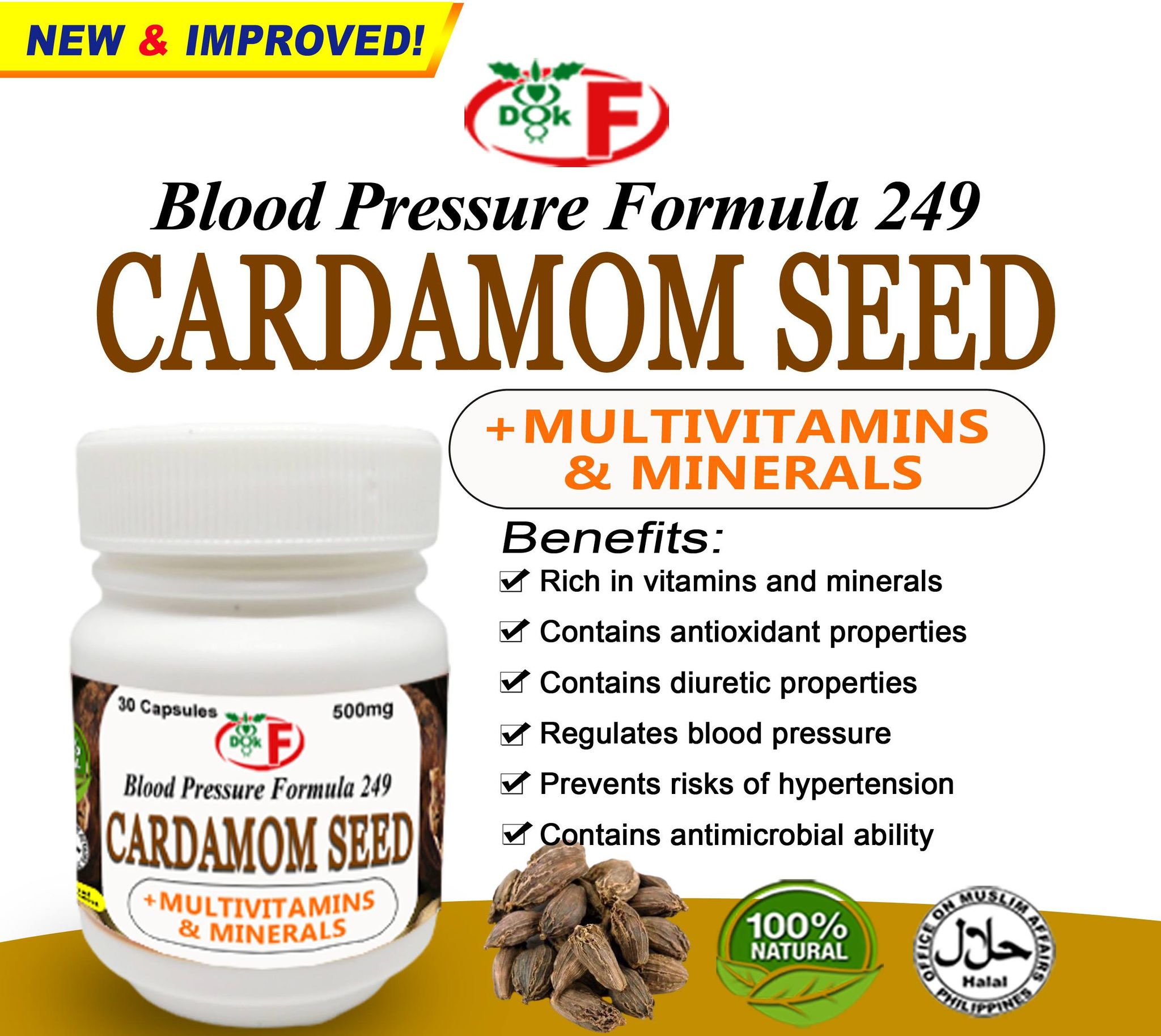 BLOOD PRESSURE FORMULA 249 CARDAMOM SEED CAPSULES Lazada PH