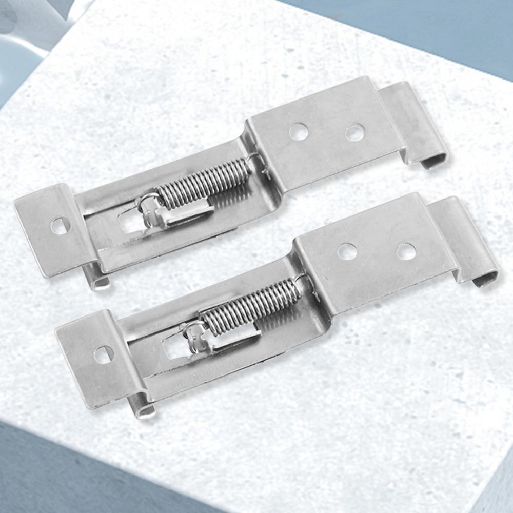 2 cái gắn biển số ô tô tấm giá đỡ hình chữ nhật khung xe chủ kẹp mùa xuân nạp biển số kẹp thép không gỉ