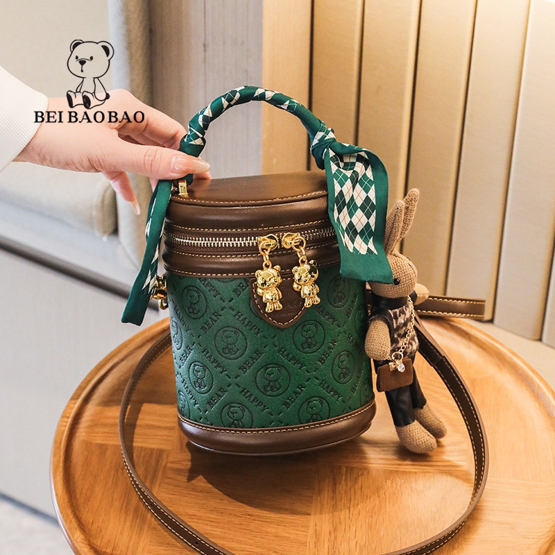 Beibaobao Brand Factory Women's Bag Bucket Bag Niche Round Bag Shoulder Bag Western Style Shoulder Bag One Piece Dropshipping