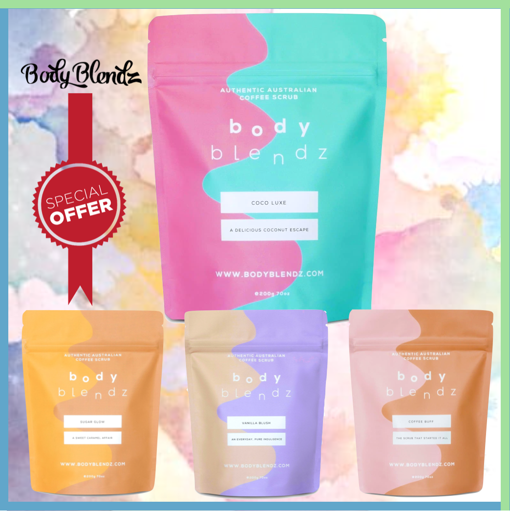 Vanilla Blush Coffee Body Scrub 200g, BodyBlendz