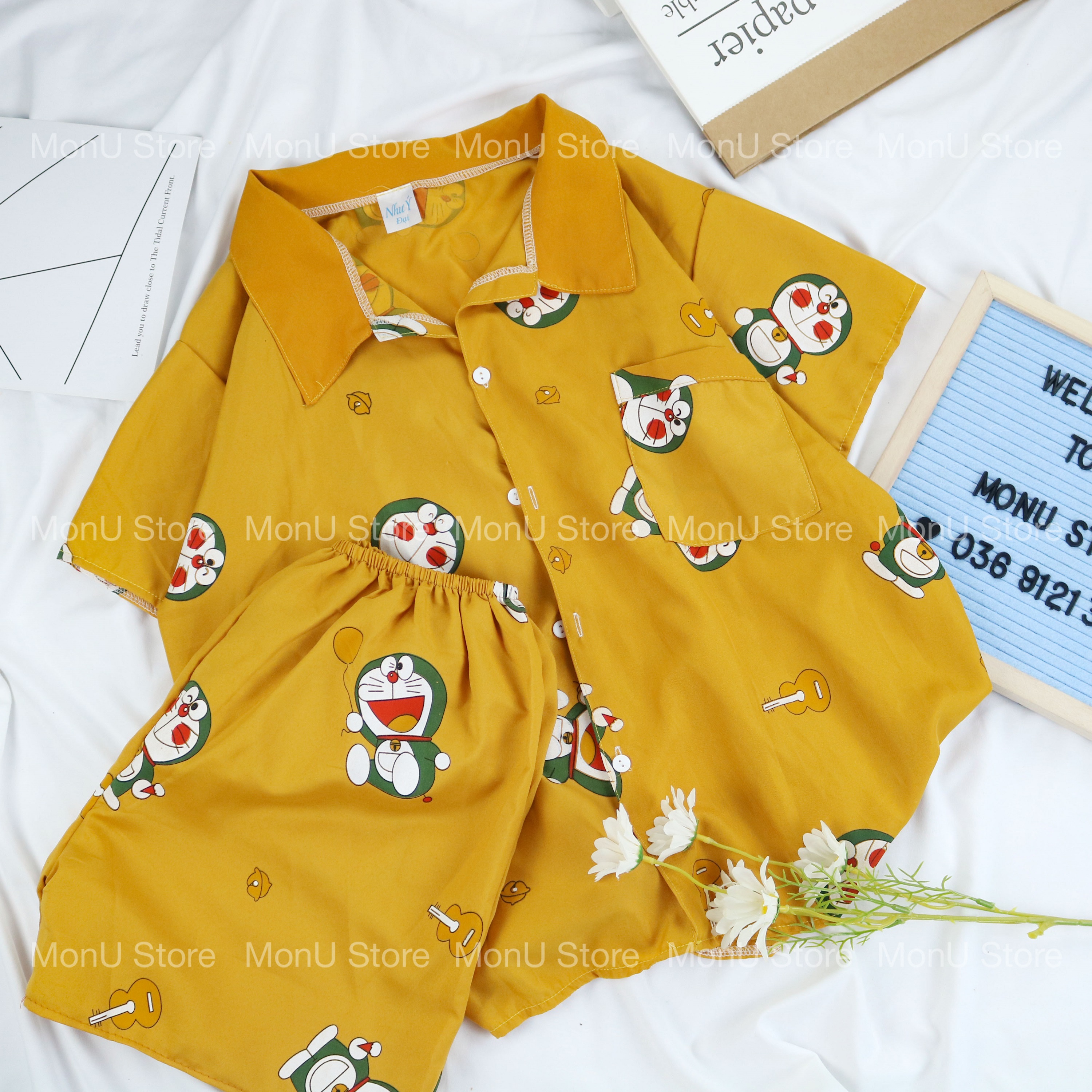 Đồ mặc nhà pijama hình DORAEMON DOREMON dễ thương cute MON0138