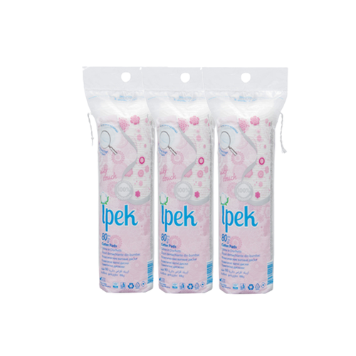 Combo 3 bông tẩy trang Ipek 80 miếng