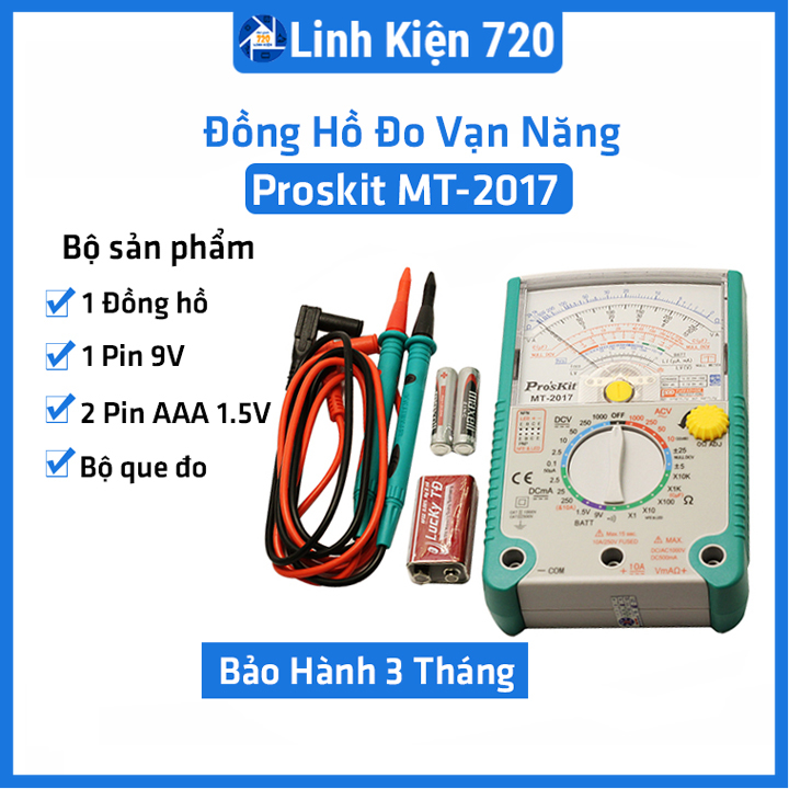Đồng hồ đo vạn năng Proskit MT-2017 đo điện đa năng