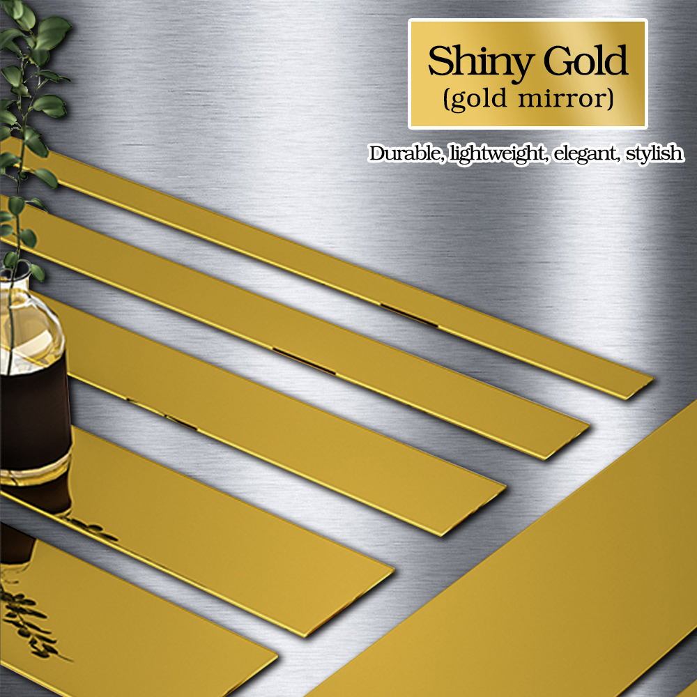 Stainless Steel Metal Mirror Decorative Lines Gold mirror/Black mirror