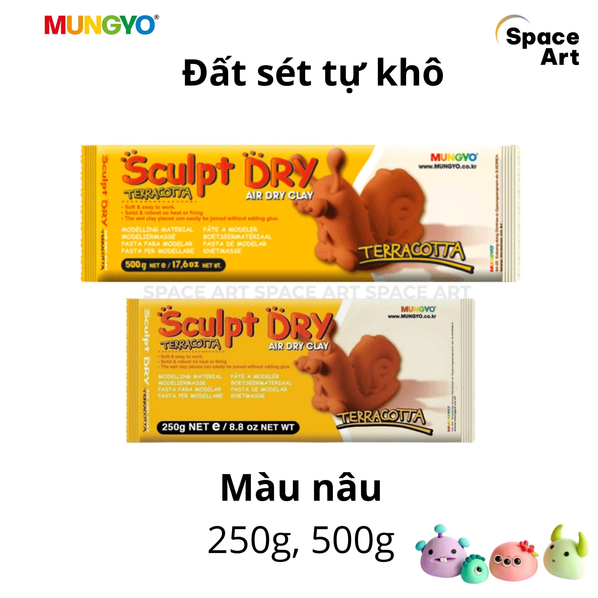 Đất sét mỹ thuật tự khô mungyo hàn quốc air dry clay