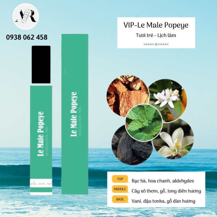 🔵 nước hoa nam le male popeye tinh dầu nước hoa cao cấp cho nam - alvera beauty 🔵