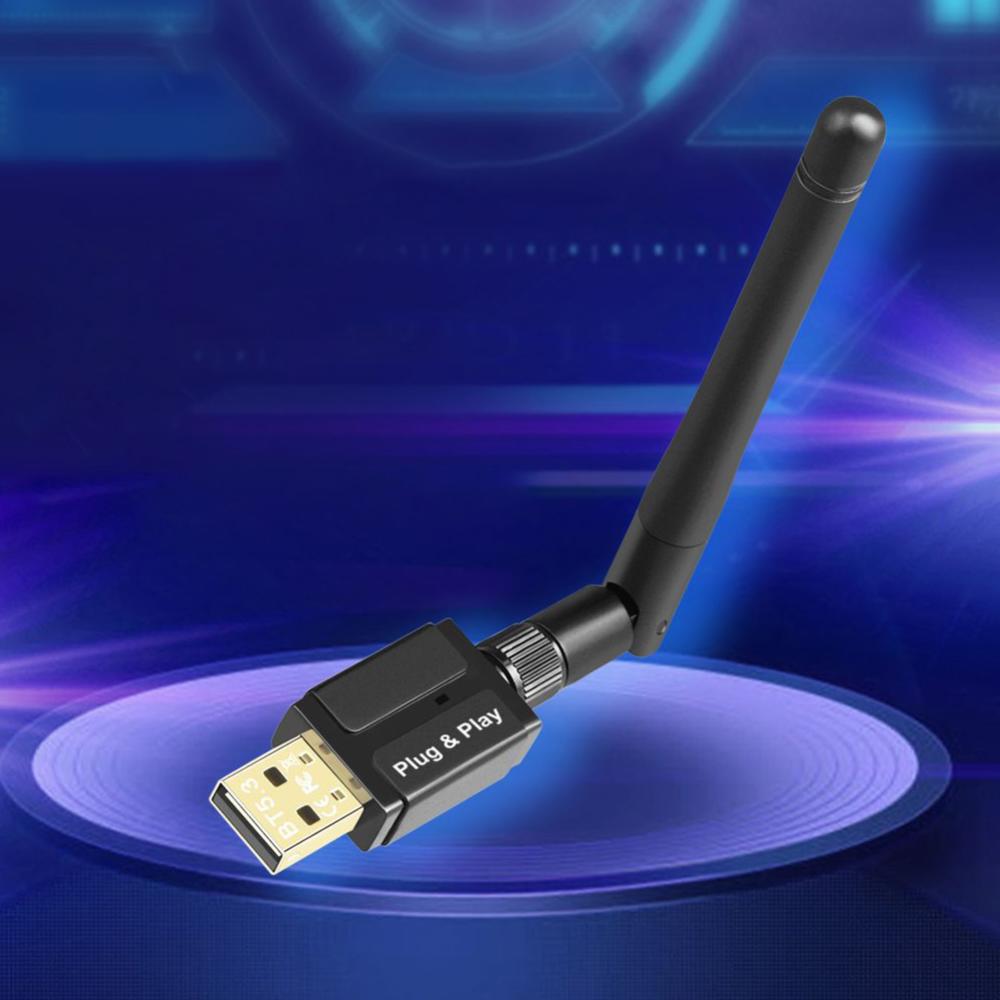 Music Audio Receiver Transmitter 100M Long Range Wireless USB Adapter Bluetooth-Compatible 5.3 Support Windows 8.1/10/11 for PC Speaker Wireless Mouse
