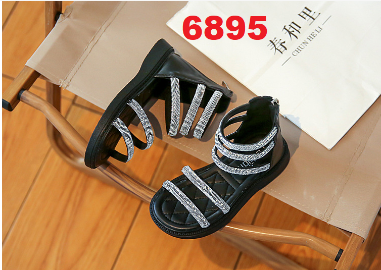 sandan cổ cao quai đá cho bé gái 6895