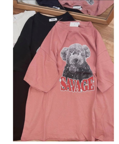 Áo phông gấu SAVAGE CHẤT COTTON SIÊU ĐẸP