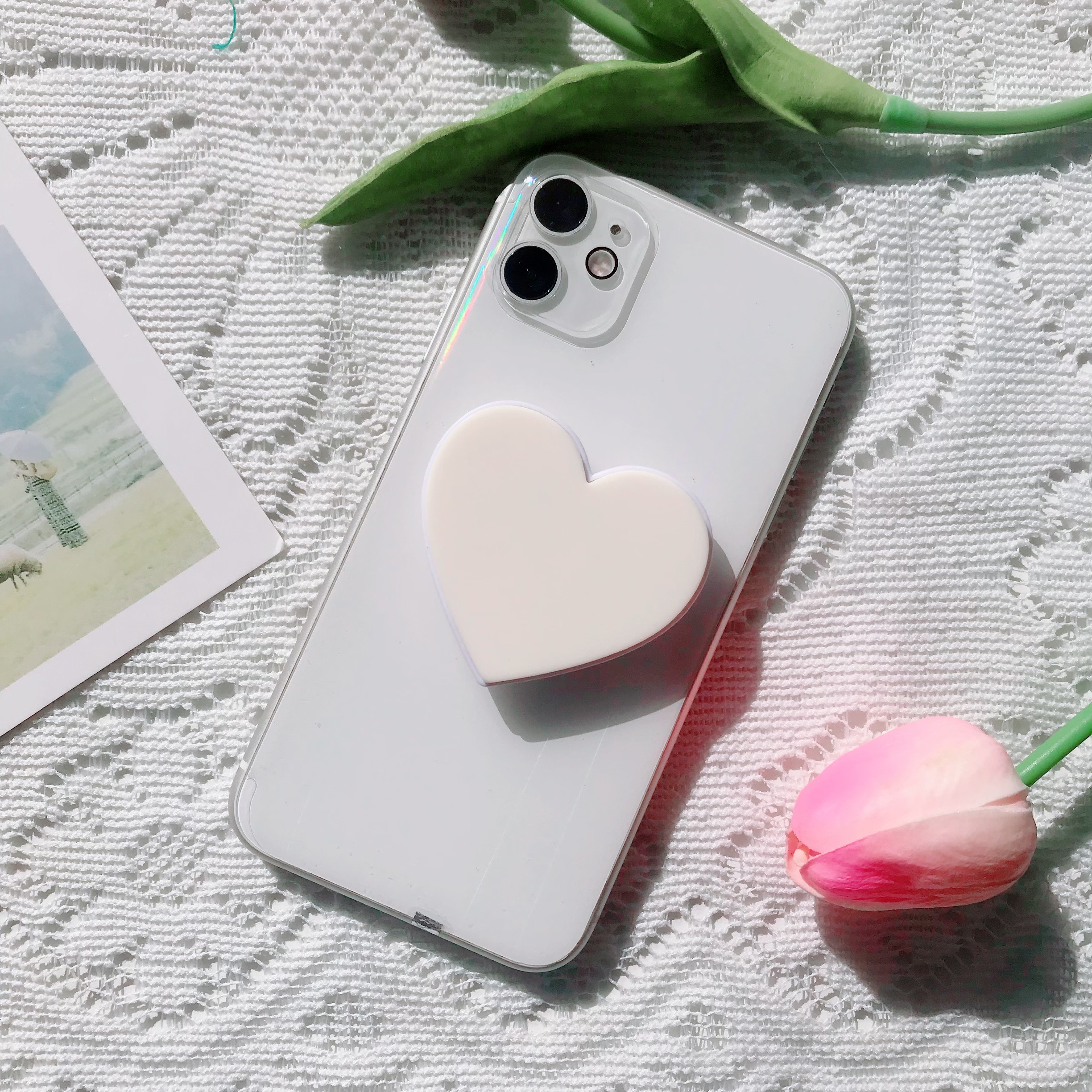 Giá đỡ điện thoại trái tim Modleaf Heart griptok Hàn Quốc