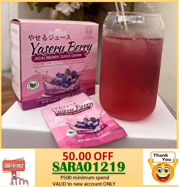 Original Yaseru Berry Acai Berry Juice 10sachet Lazada PH