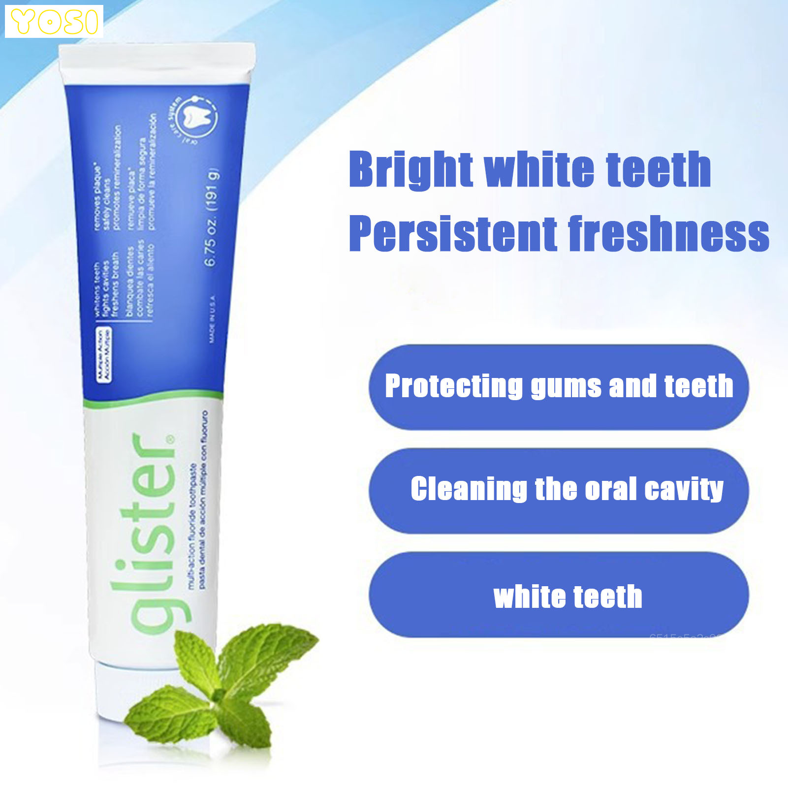 YOSI 200g Oral Care Whitening Toothpaste Repair Cavities Caries