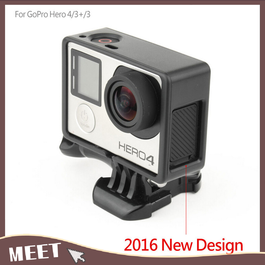 🟠🟡 meet🟢🔵 jettingbuy standard frame border housing case mount for gopro hero 3 hero 3+ hero 4 black