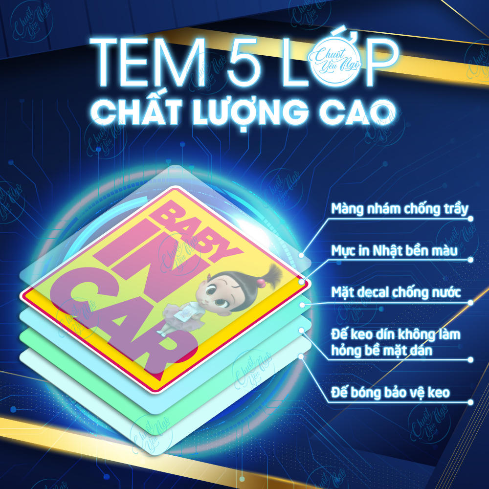 Combo 2 miếng Baby in car bé gái