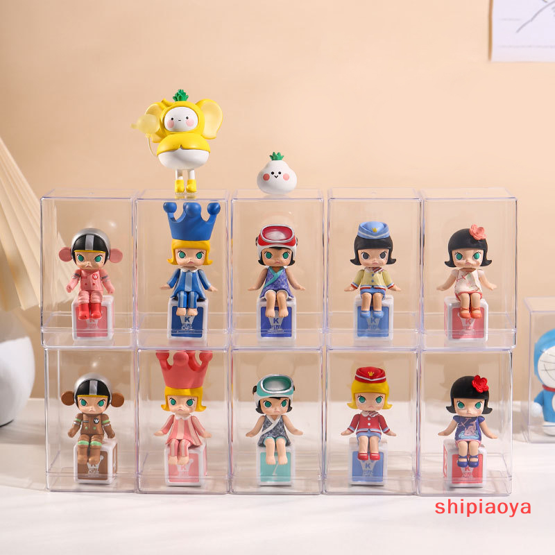 shipiaoya Stackable Acrylic Mystery Box Storage Display Frame Single Transparent Doll Box Display Stand Case Dust Proof Toys Collectible Artcrafts Boxes