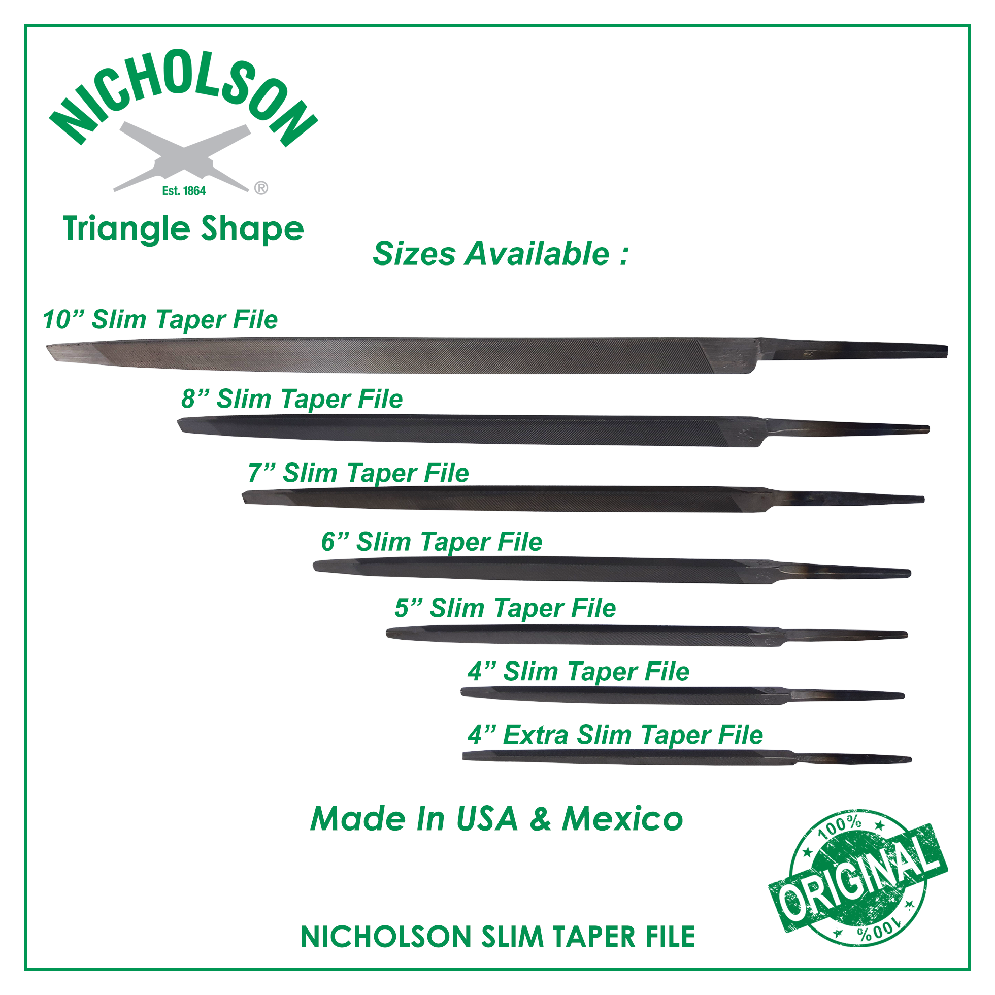 Taper Triangular File Kikil Na Panghasa