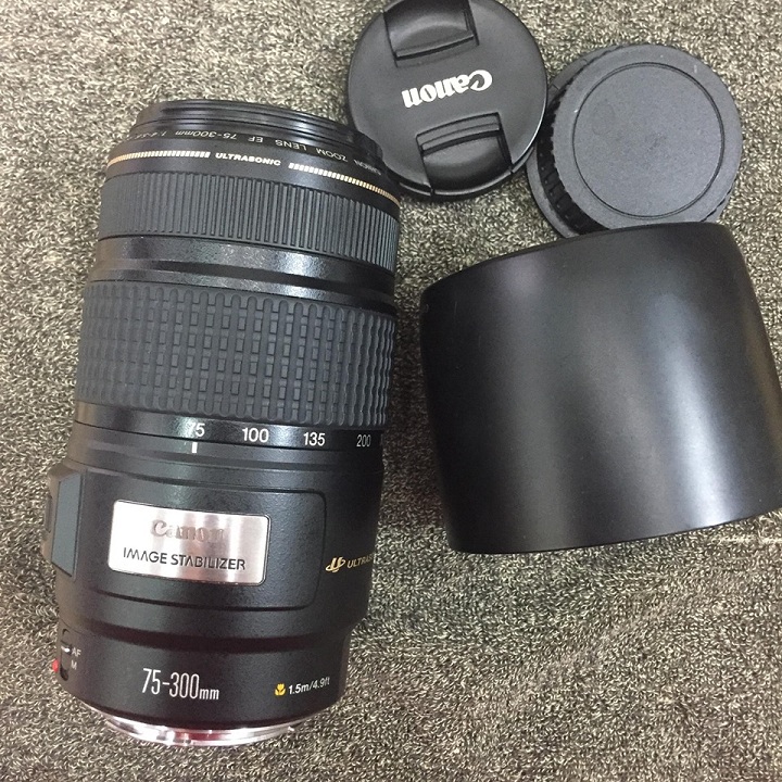 Ống kính máy ảnh Canon EF 75-300 mm f4-5.6 IS USM AF cho máy Crop và FF của Canon