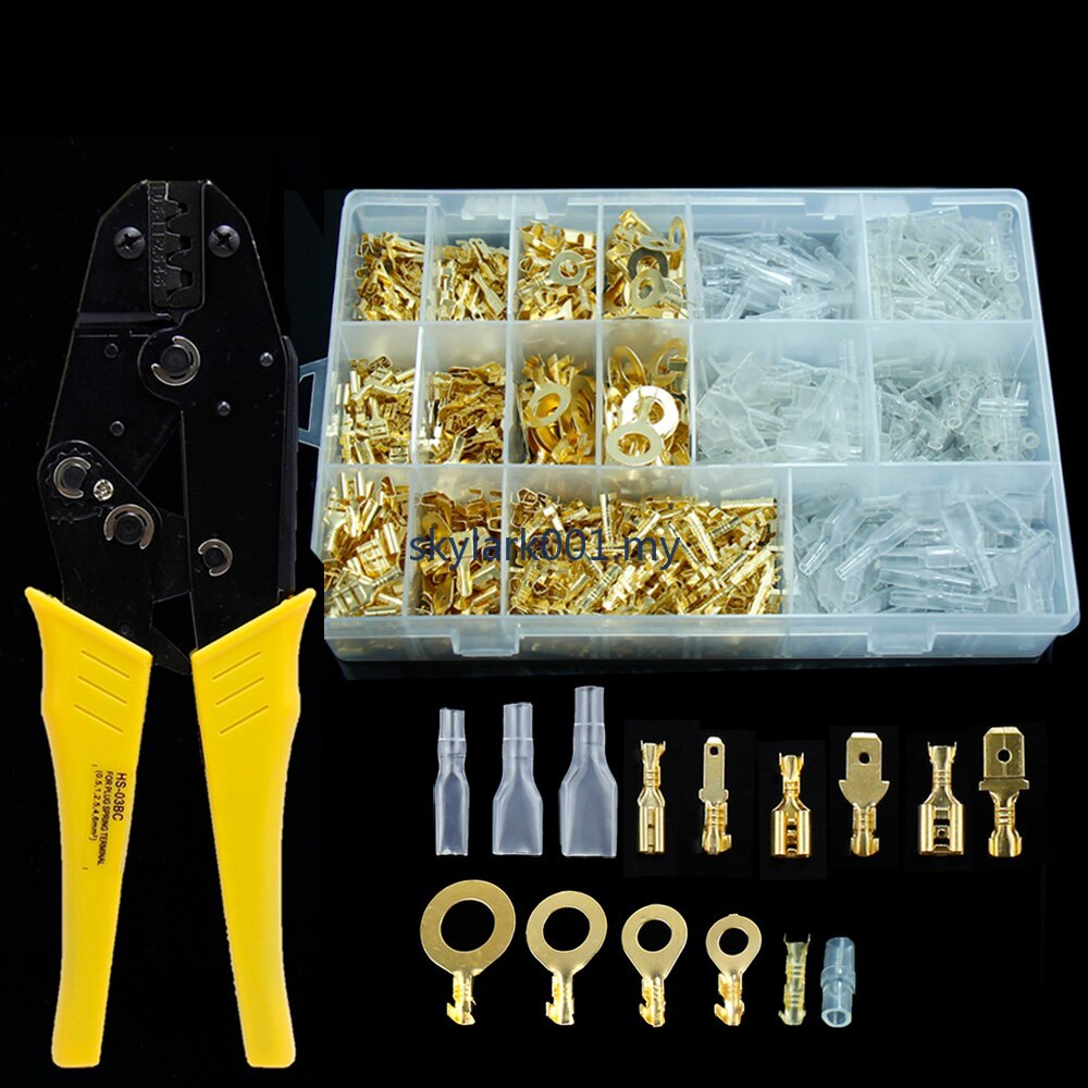 930PCS Insulated Female And Male Spade Crimp Terminals Cable Lug Wire