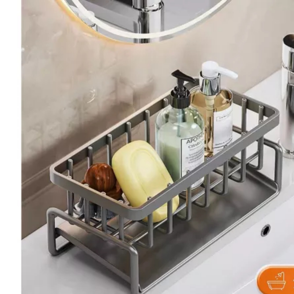 Khay để nước rửa bát, giẻ, dụng cụ rửa bát đũa inox 304 VNOX có giá nghiêng thoát nước rất tiện dụng.