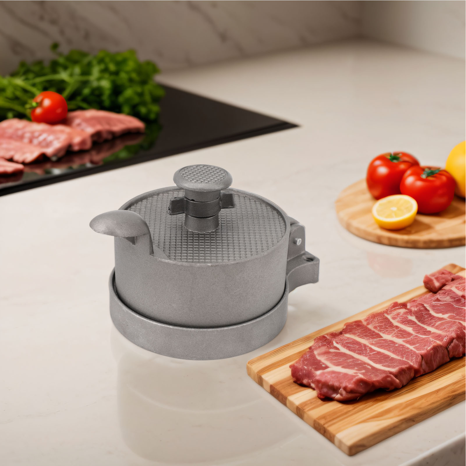 Burger%20Press%20Aluminum%20Alloy%20Adjustable%20Thickness%20Hamburger%20Patty%20Maker%20Multifunction%20for%20Meat%20Patties%20-%20Image%202