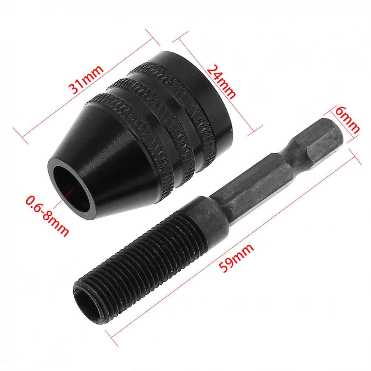 1 cái tuốc nơ vít Công cụ chuyển đổi đầu lắp mũi khoan không chìa 0.3-13mm Máy bắt vít ống nối mâm cặp cố định chuôi lục giác SDS cộng với Bộ chuyển đổi