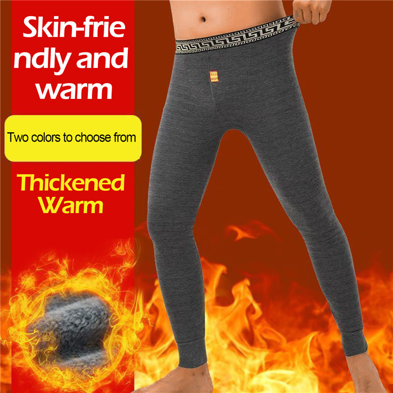 Men's Thermal Underwear Pants Winter Thick Fleece Lined Long Johns