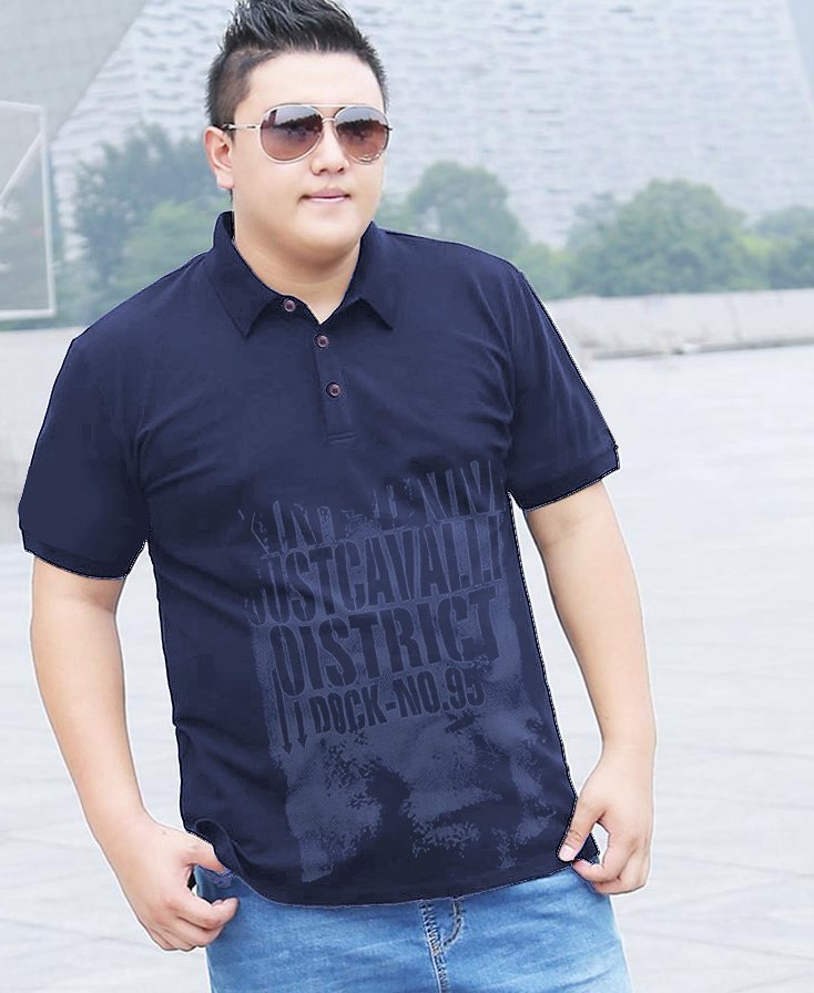 Men's high-quality crocodile pattern polo shirt big size