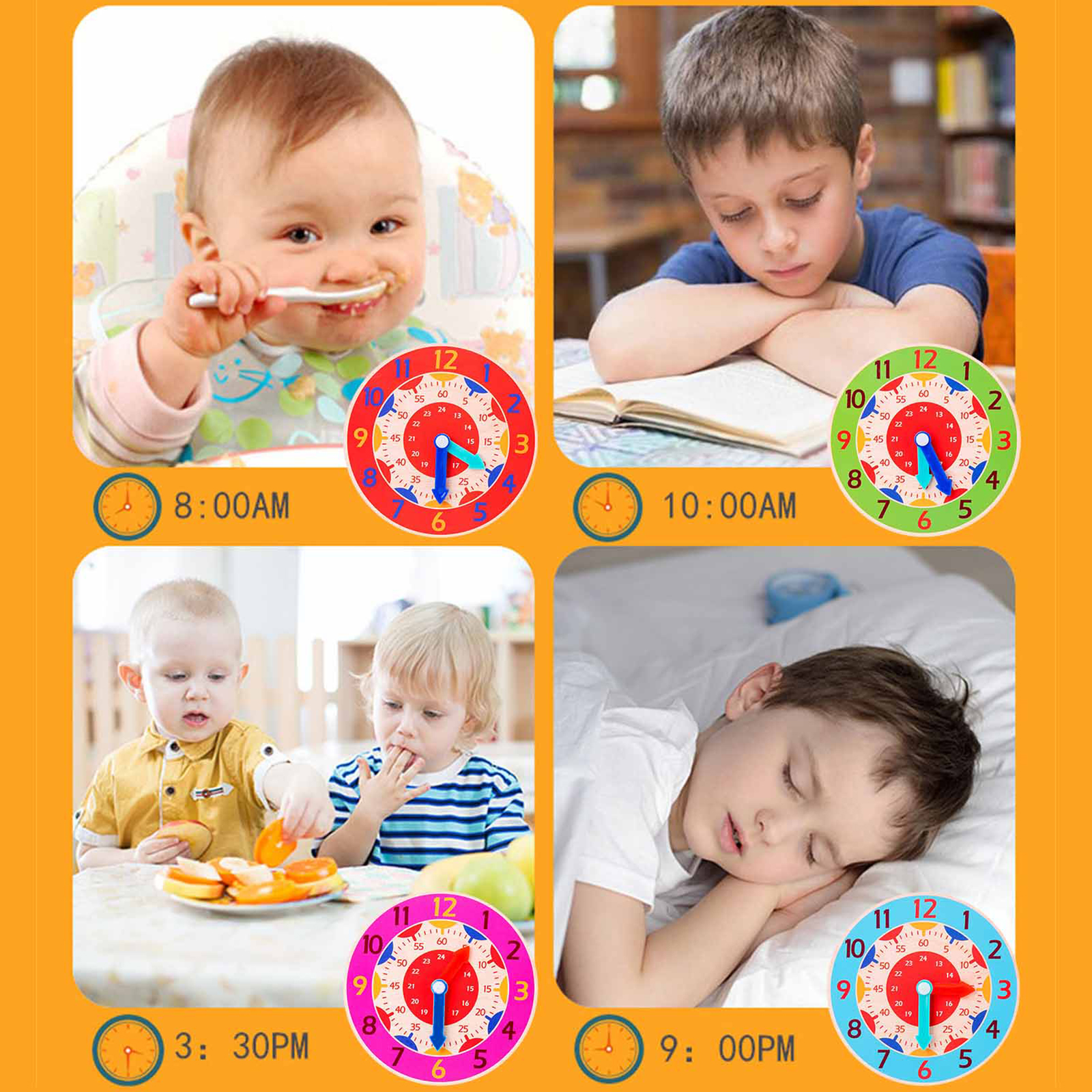 Giảng dạy clockface đồ chơi cảm giác Hội Đồng Quản trị trẻ em não phát triển cho thời gian học tập