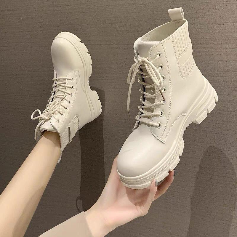 (full Box ) Giầy Bốt nữ cao cổ Boot Martin hàng đẹp tăng chiều cao MASBOTC211