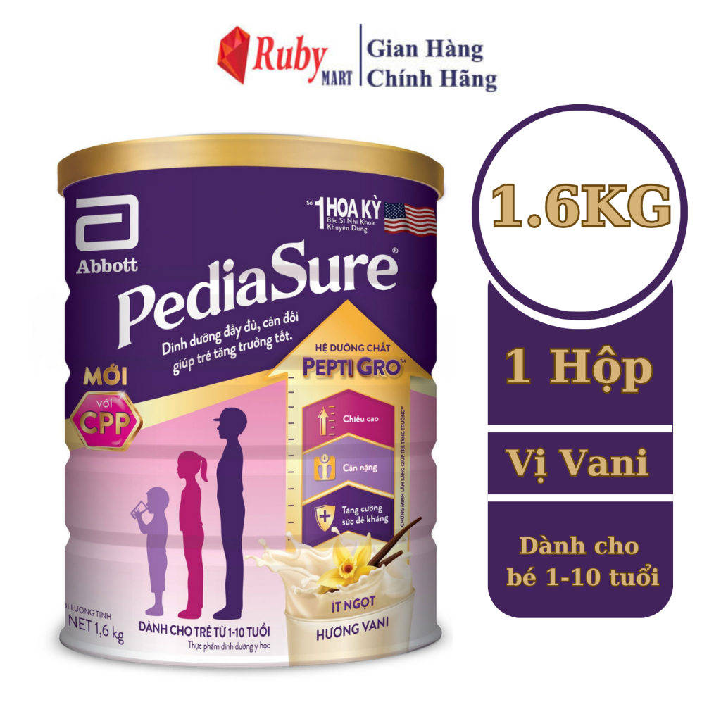 PediaSure Milk Powder 1.6kg 2,ani flavor for lazy children 1-10yrs old