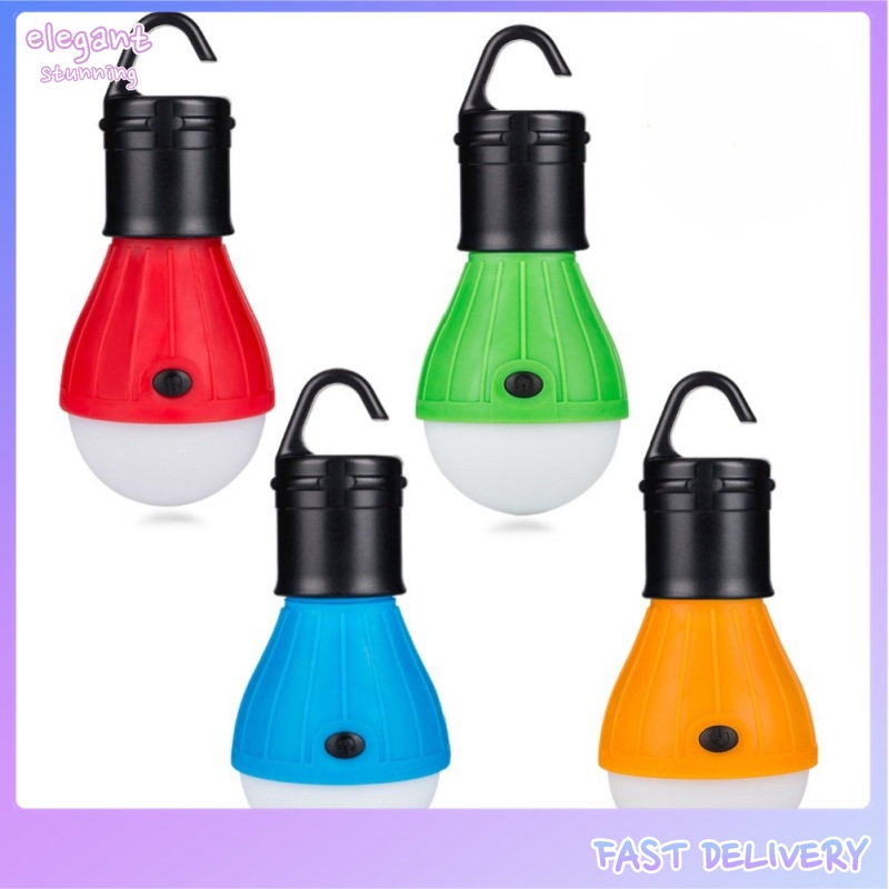 elegantstunning Mini Portable Camping Light Waterproof Tent Light Emergency Lamp Flashlight With Hanging Hook 5188