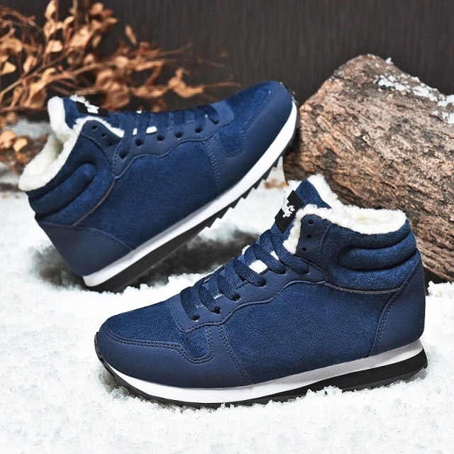 Men Boots Waterproof Winter Boots male Lightweight Hight Top Leather Shoes Non Slip Warm Snow Boots Plush Women Footwear Plus 48
