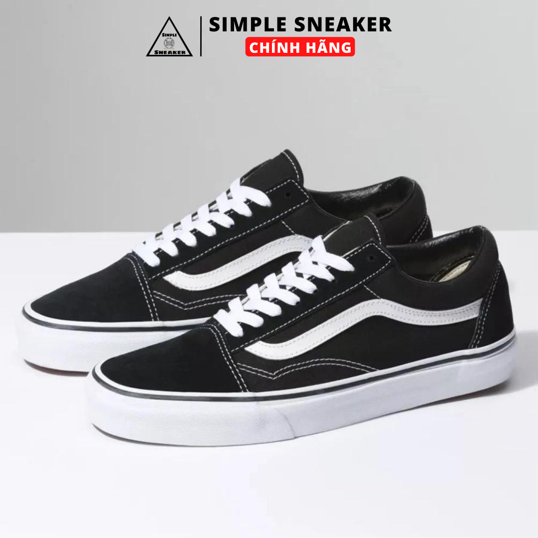 Giày Vans Old Skool Chính Hãng - Vans OS Classic Black White - Giày Sneaker  Thể Thao Nam Nữ Unisex Vải Canvas 