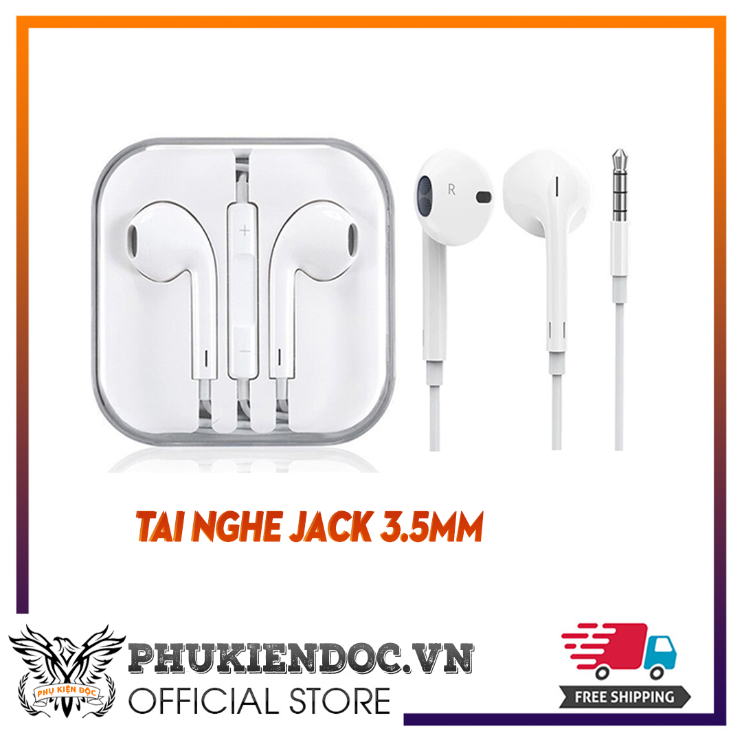 Tai nghe ip giắc cắm 3.5mm nhỏ gọn dùng cho ip samsung...