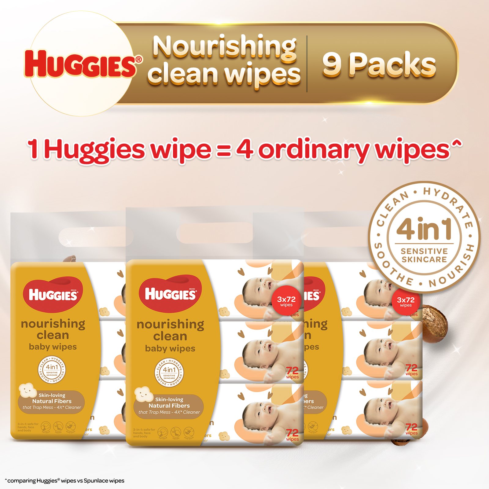 [Bundle 3] [Made in Singapore] Huggies Nourishing Clean Cocoa Shea