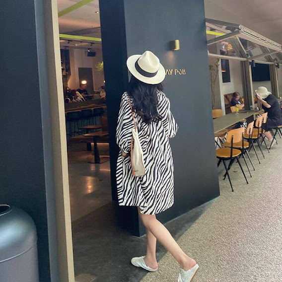 ĐẦM FORM RỘNG SỌC VẰN