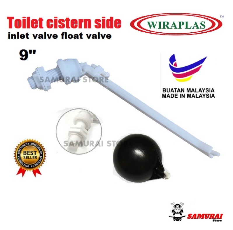 9" Toilet Cistern Side Inlet Float valve / Replacement Side Inlet Float