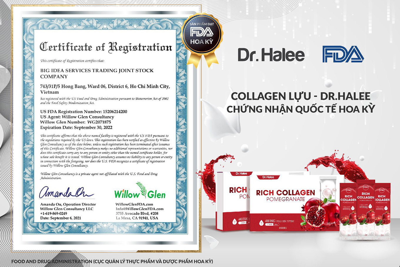 COLLAGEN LỰU ĐỎ DR HALEE HỘP 14 GÓI 25ML