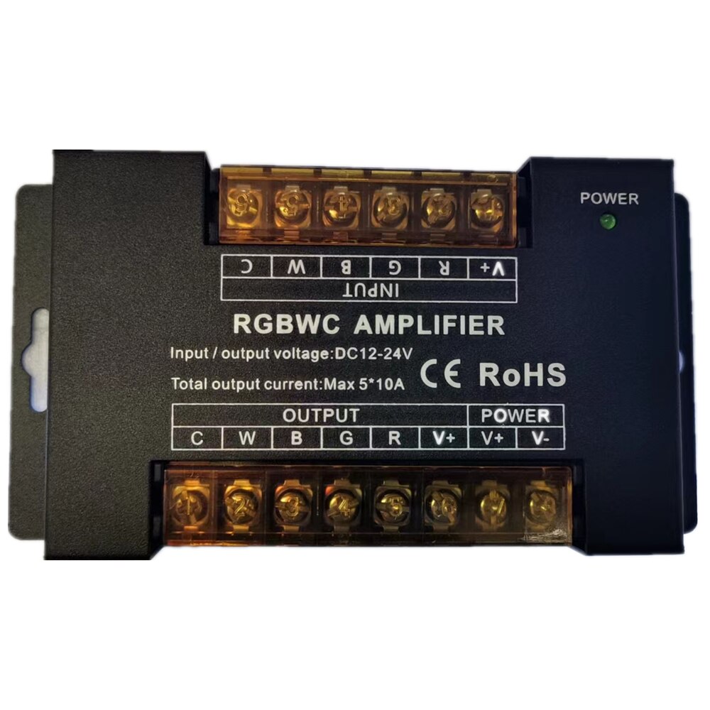 Dc5v12v/24v single color/rgb/rgbw/rgbww rgb+cct led amplifier controller 12a/24a/30a/50a 1ch/3ch/4ch/5ch strip power repeater