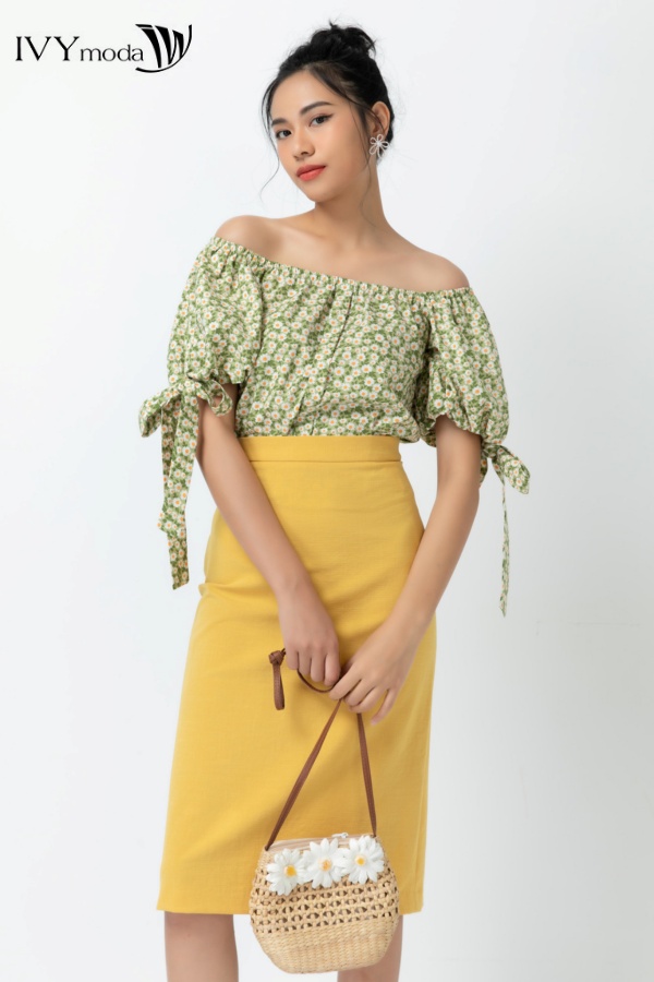 Chân váy thun dáng bút chì IVY moda MS 30M6535