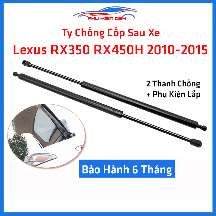 Bộ 2 ty thủy lực, ben hơi chống cốp sau ô tô Lexus RX350 RX450h 2010-2015 kèm phụ kiện lắp